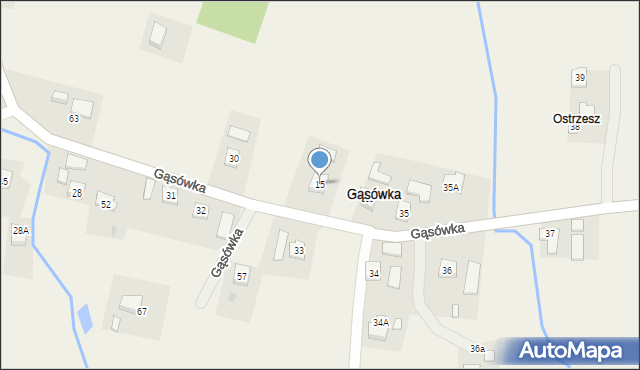 Gąsówka, Gąsówka, 15, mapa Gąsówka