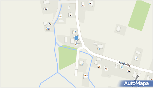 Gąsówka, Gąsówka, 27, mapa Gąsówka