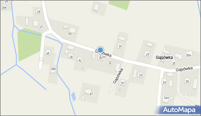 Gąsówka, Gąsówka, 31, mapa Gąsówka