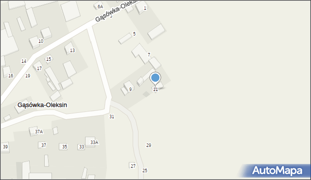 Gąsówka-Oleksin, Gąsówka-Oleksin, 11, mapa Gąsówka-Oleksin