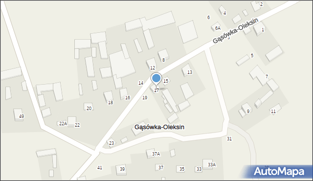 Gąsówka-Oleksin, Gąsówka-Oleksin, 17, mapa Gąsówka-Oleksin