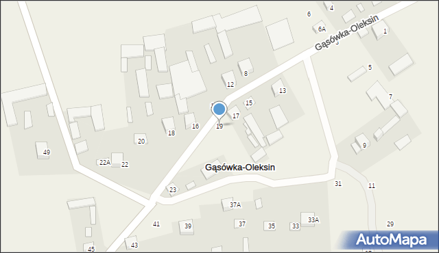 Gąsówka-Oleksin, Gąsówka-Oleksin, 19, mapa Gąsówka-Oleksin