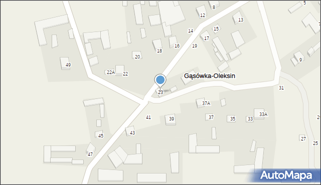 Gąsówka-Oleksin, Gąsówka-Oleksin, 23, mapa Gąsówka-Oleksin