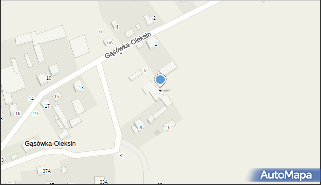 Gąsówka-Oleksin, Gąsówka-Oleksin, 7, mapa Gąsówka-Oleksin