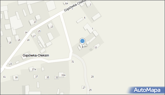 Gąsówka-Oleksin, Gąsówka-Oleksin, 9, mapa Gąsówka-Oleksin