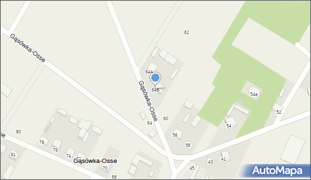 Gąsówka-Osse, Gąsówka-Osse, 64B, mapa Gąsówka-Osse