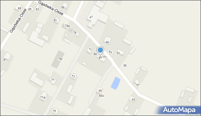 Gąsówka-Osse, Gąsówka-Osse, 67, mapa Gąsówka-Osse