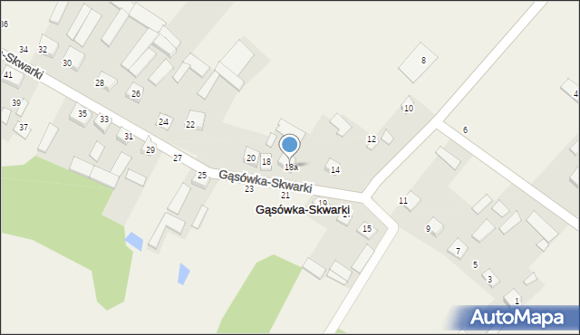 Gąsówka-Skwarki, Gąsówka-Skwarki, 18a, mapa Gąsówka-Skwarki