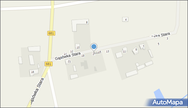 Gąsówka Stara, Gąsówka Stara, 17, mapa Gąsówka Stara