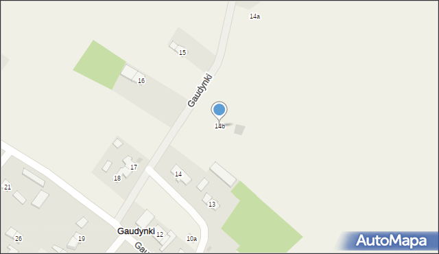 Gaudynki, Gaudynki, 14b, mapa Gaudynki