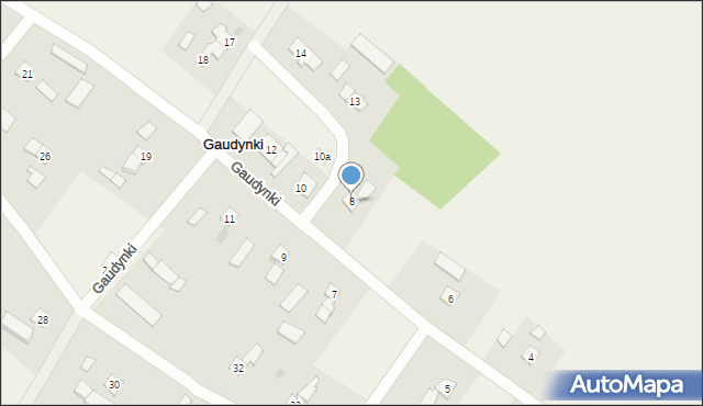 Gaudynki, Gaudynki, 8, mapa Gaudynki