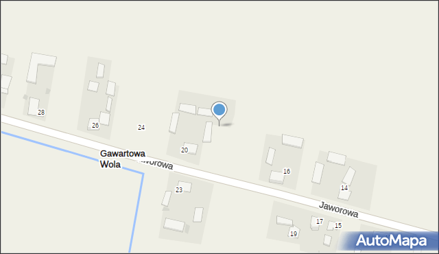 Gawartowa Wola, Gawartowa Wola, 22, mapa Gawartowa Wola