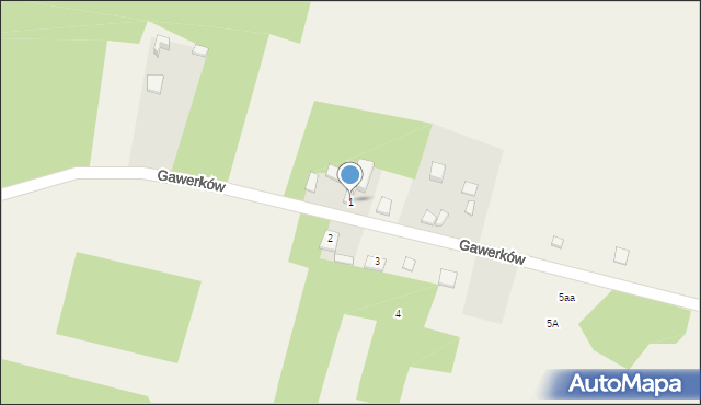 Gawerków, Gawerków, 1, mapa Gawerków