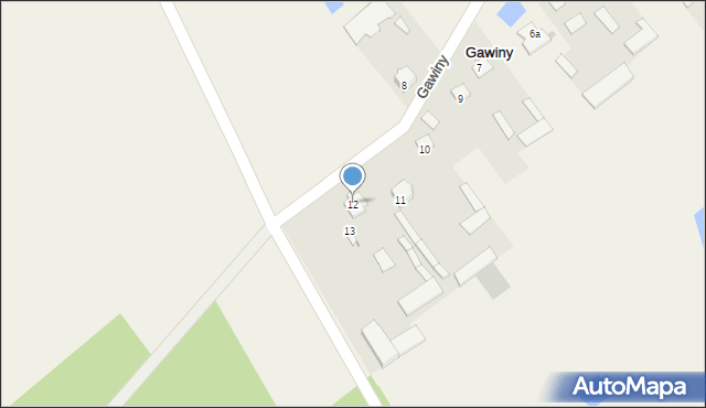 Gawiny, Gawiny, 12, mapa Gawiny