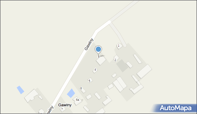 Gawiny, Gawiny, 3, mapa Gawiny
