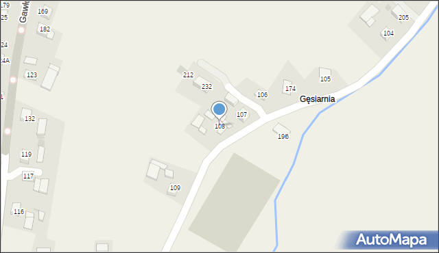 Gawłów, Gawłów, 108, mapa Gawłów