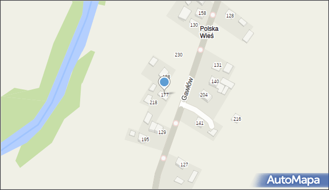 Gawłów, Gawłów, 177, mapa Gawłów