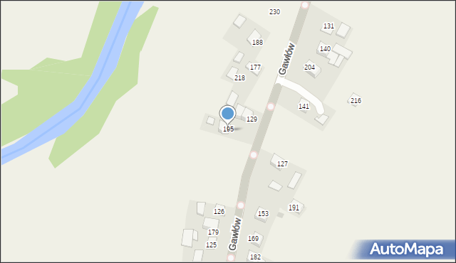 Gawłów, Gawłów, 195, mapa Gawłów