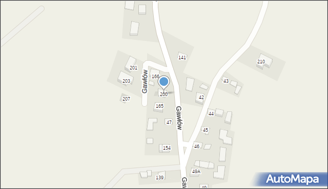 Gawłów, Gawłów, 200, mapa Gawłów