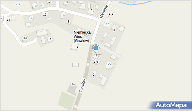 Gawłów, Gawłów, 3, mapa Gawłów