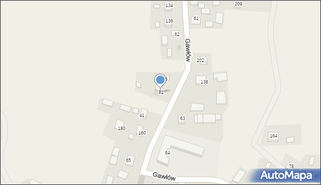 Gawłów, Gawłów, 81, mapa Gawłów