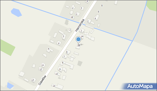 Gawłów, Gawłów, 1B, mapa Gawłów