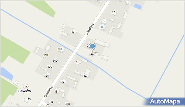 Gawłów, Gawłów, 29A, mapa Gawłów