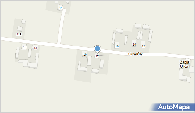 Gawłów, Gawłów, 17, mapa Gawłów