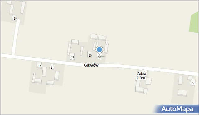 Gawłów, Gawłów, 20, mapa Gawłów