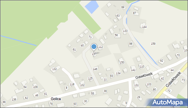 Gawłówek, Gawłówek, 137, mapa Gawłówek