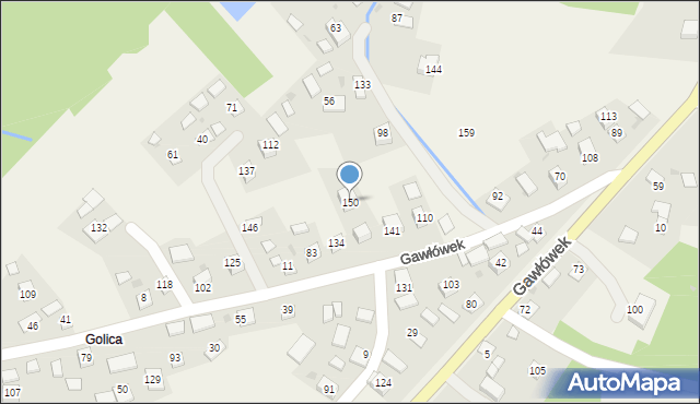 Gawłówek, Gawłówek, 150, mapa Gawłówek