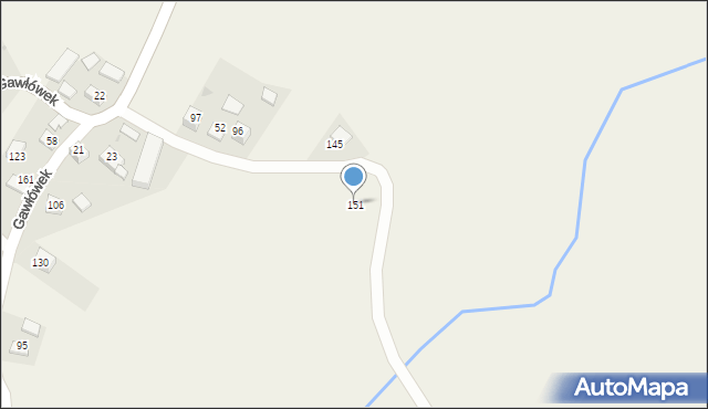Gawłówek, Gawłówek, 151, mapa Gawłówek