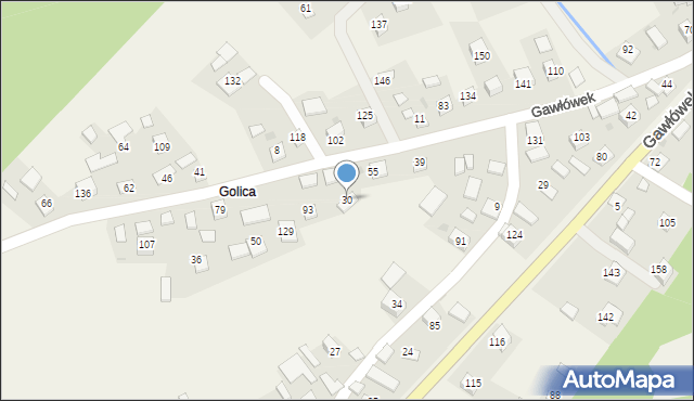 Gawłówek, Gawłówek, 30, mapa Gawłówek