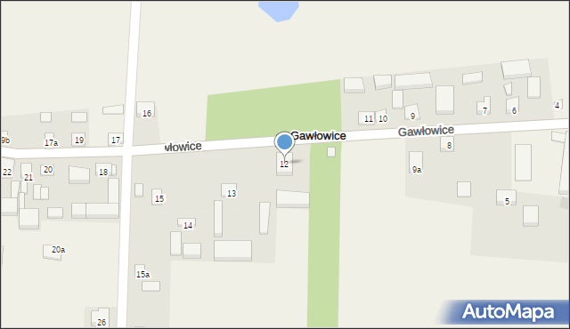 Gawłowice, Gawłowice, 12, mapa Gawłowice