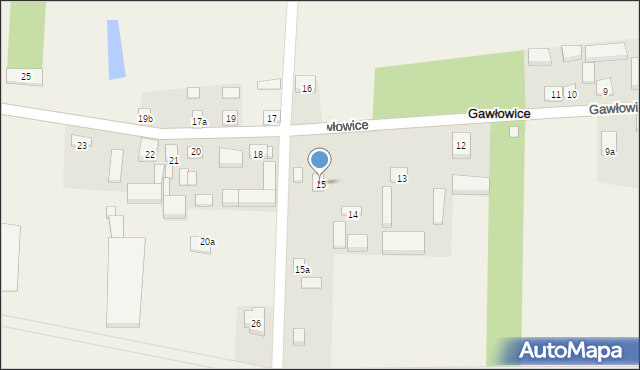Gawłowice, Gawłowice, 15, mapa Gawłowice