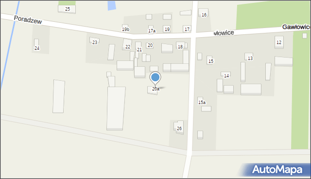 Gawłowice, Gawłowice, 20a, mapa Gawłowice
