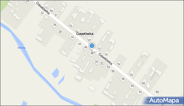 Gawłówka, Gawłówka, 48, mapa Gawłówka