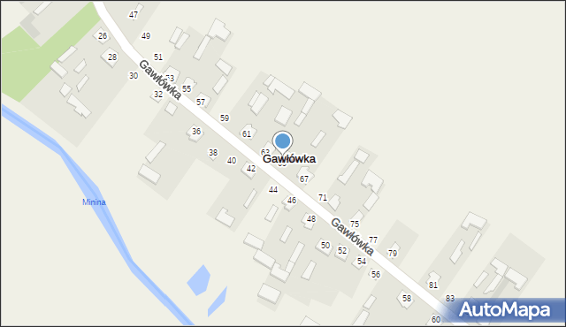 Gawłówka, Gawłówka, 65, mapa Gawłówka