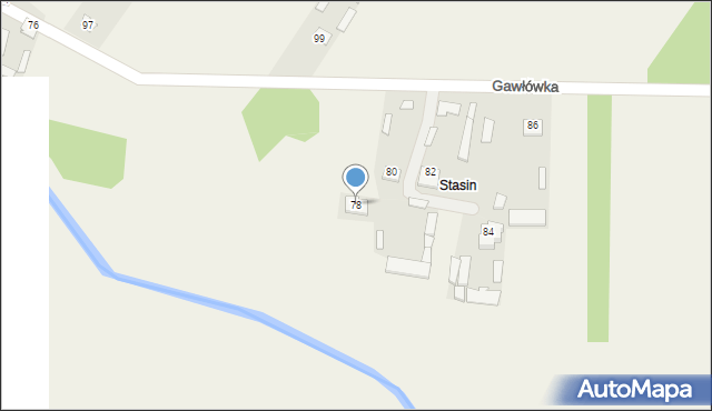 Gawłówka, Gawłówka, 78, mapa Gawłówka