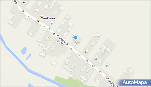 Gawłówka, Gawłówka, 79, mapa Gawłówka