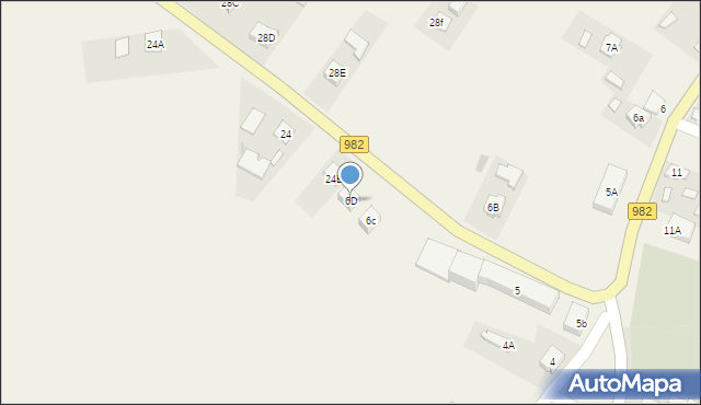 Gawłuszowice, Gawłuszowice, 6D, mapa Gawłuszowice