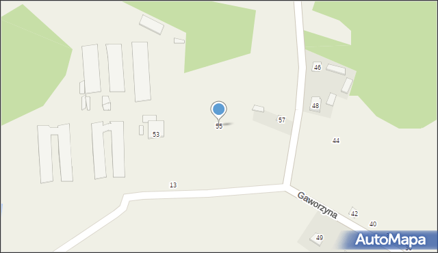 Gaworzyna, Gaworzyna, 55, mapa Gaworzyna
