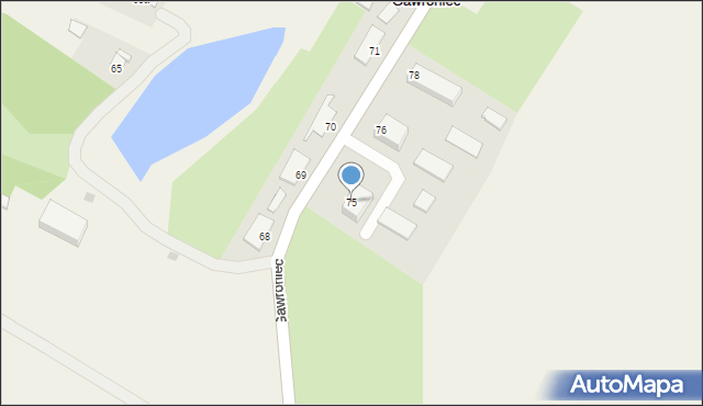 Gawroniec, Gawroniec, 75, mapa Gawroniec