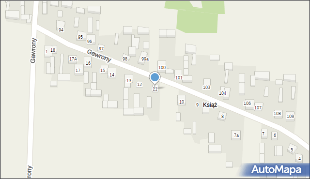 Gawrony, Gawrony, 11, mapa Gawrony