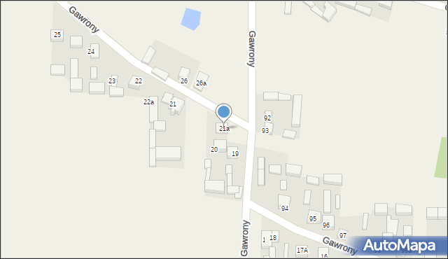 Gawrony, Gawrony, 21a, mapa Gawrony