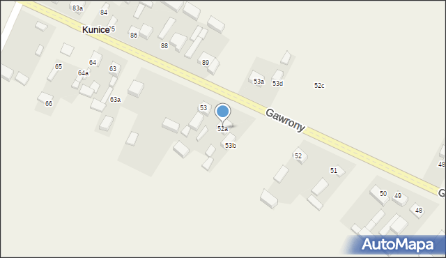 Gawrony, Gawrony, 52a, mapa Gawrony