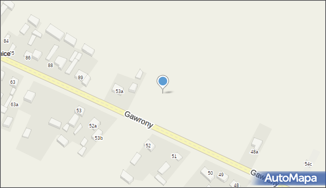 Gawrony, Gawrony, 52c, mapa Gawrony