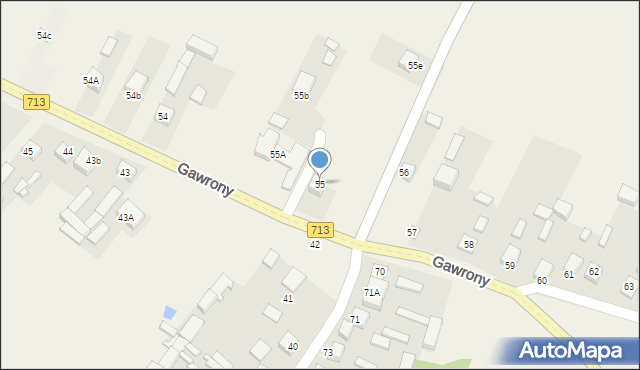 Gawrony, Gawrony, 55, mapa Gawrony