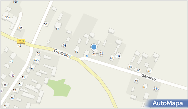 Gawrony, Gawrony, 61, mapa Gawrony