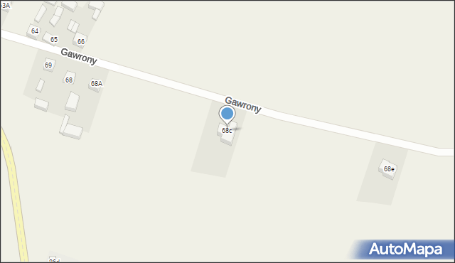 Gawrony, Gawrony, 68c, mapa Gawrony
